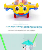 Children's Baby Walker Hand Push Airplane Toy Boys Girls Learning To Walk Infant Step Stool Stall Toy Baby Carrier