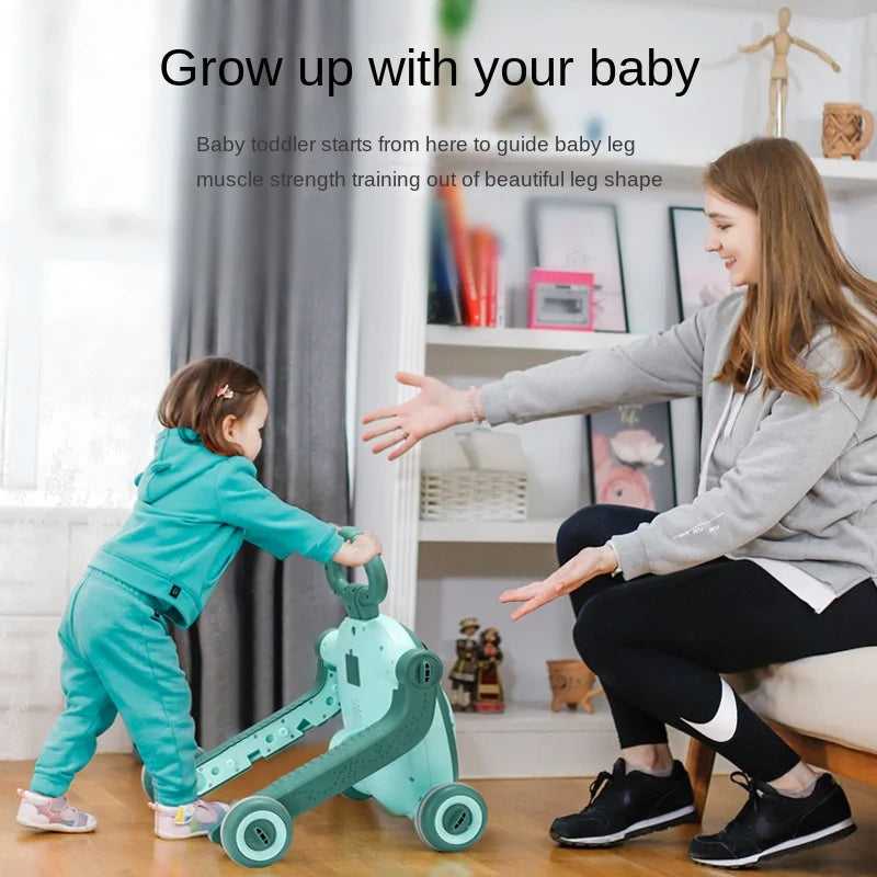 LazyChild Baby Walker Three-In-One Multi-Function Adjustable Children's Stroller Children's Walker Baby Walker DropShipping