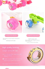 the Skating Shoes Children Beginners Baby Double Row Four-Wheel Boys Girls Roller Kids Skates
