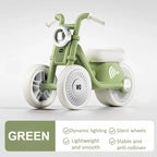 Kids Balance Bike Ride-on Motorcycle Toddler Balance Bike with Music & Lights Sturdy Non-Tip Design Quiet Wheels for Boys Girls