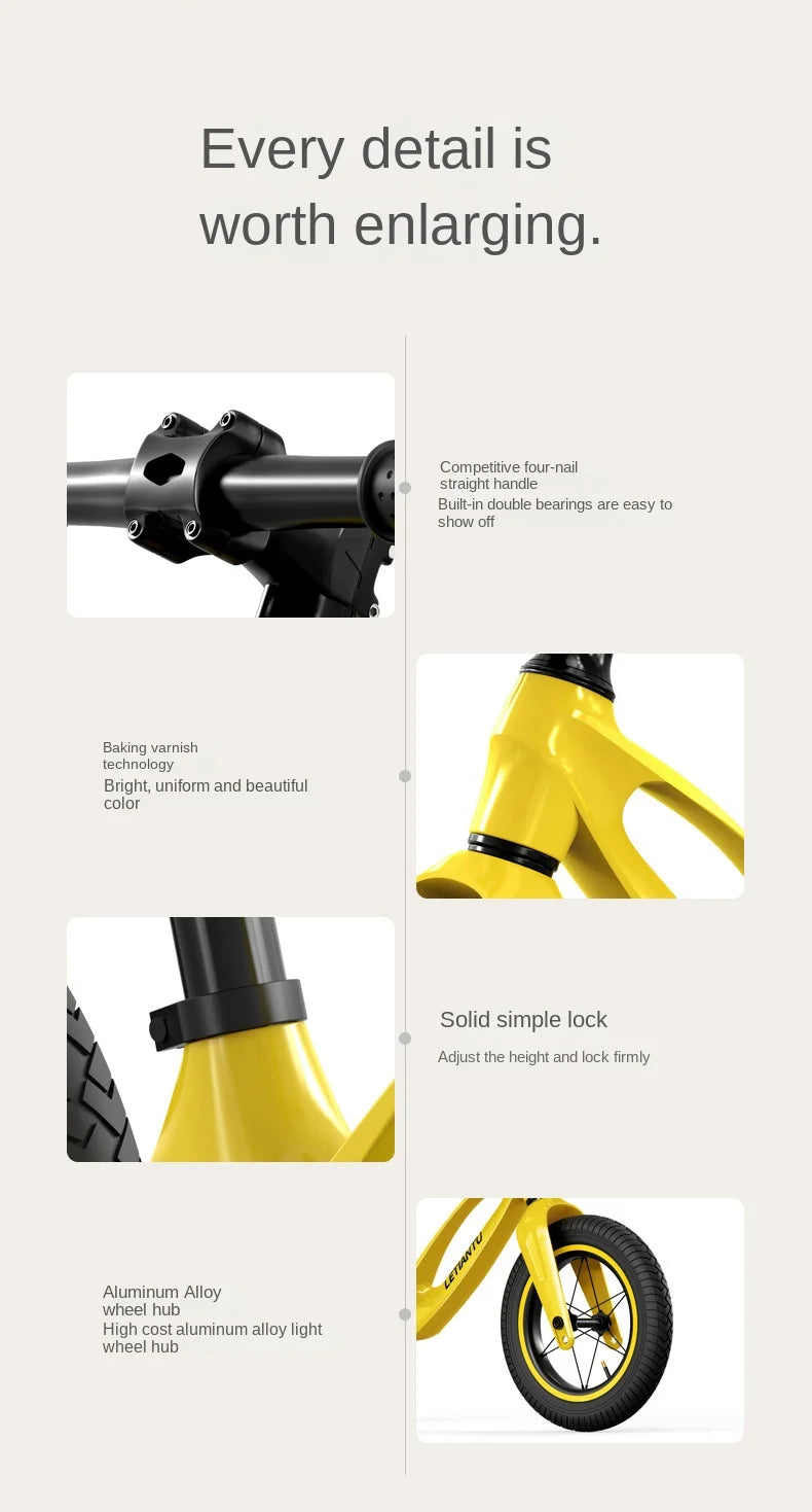 LazyChild Children's Balance Bike Pedal-less Boys Girls Baby 2-3-6 Years Old Toddler Scooter Treadmill Kids Ride On News