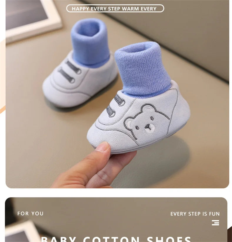 Baby Socks Shoes Infant Cute Cartoon Kids Boy Shoes Soft Rubber Sole Child Floor Sneaker Baby Girls Walker