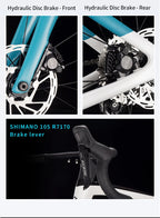 SAVA HAWKEYE Carbon Road Bike with SHIMAN0 105 7120 Kit T800 Carbon Road Bike Race Bike Aluminum Wheels