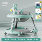 Baby Walker 7-speed Adjustable Music Multi-function Anti-O-leg Anti-rollover Folding Baby Walker for 6-18 Months