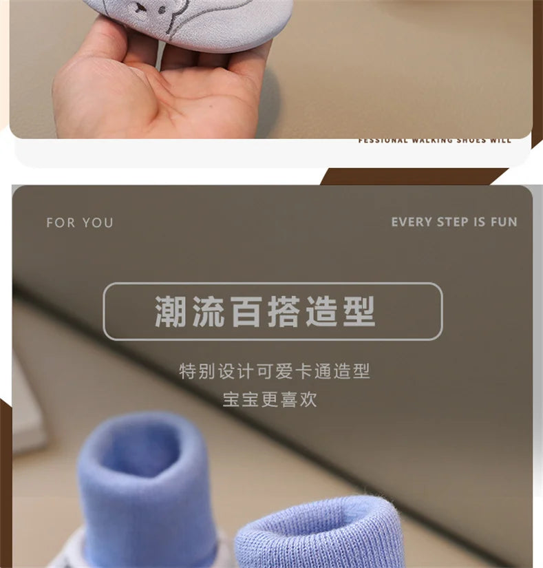Baby Socks Shoes Infant Cute Cartoon Kids Boy Shoes Soft Rubber Sole Child Floor Sneaker Baby Girls Walker