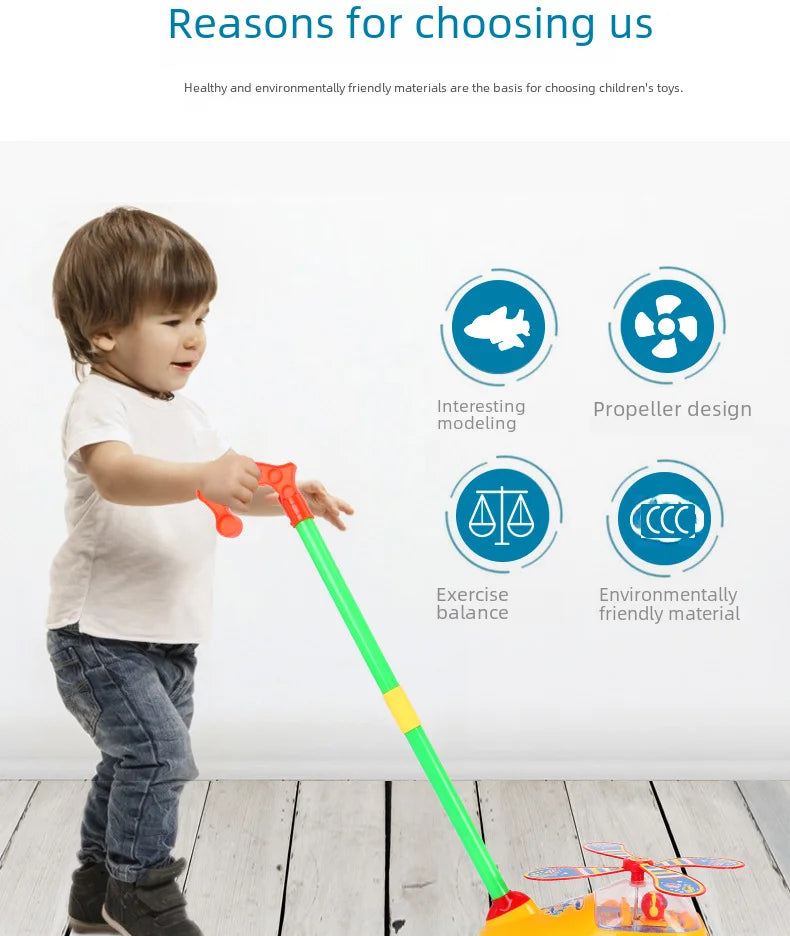 Children's Baby Walker Hand Push Airplane Toy Boys Girls Learning To Walk Infant Step Stool Stall Toy Baby Carrier