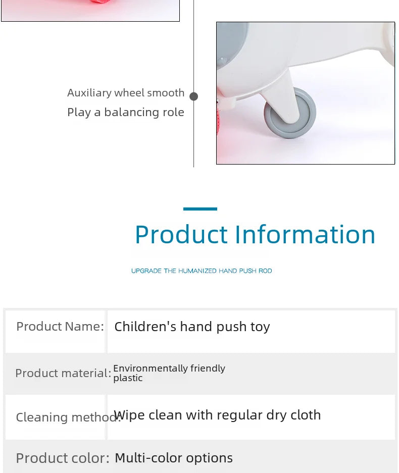 Children's Baby Walker Hand Push Airplane Toy Boys Girls Learning To Walk Infant Step Stool Stall Toy Baby Carrier