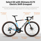 SAVA  Full Carbon Fiber electronic shifting Road Bike with SHIMAN0 ULTEGRA 8170 Di2 Race Class Road Bike 7.2kg