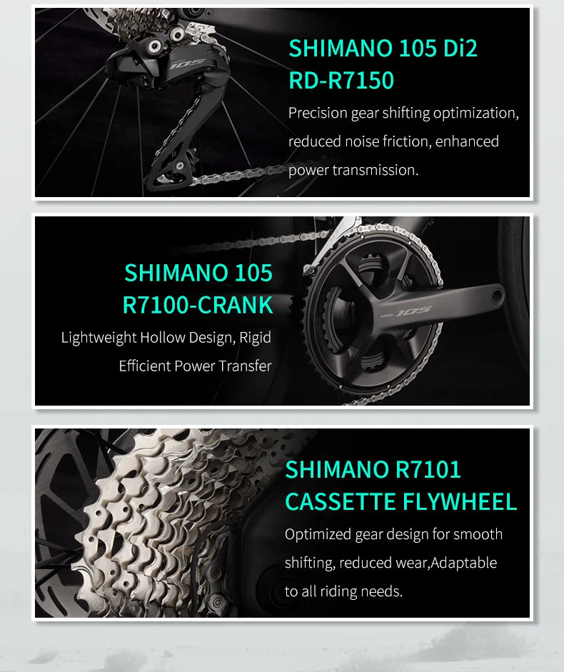 SAVA SLR7 High-End Full Carbon Fiber Road Bike with SHIMAN0 7170 DI2 Kit Competition-Class Road Bike Race Bike