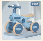 Children's Balance Bike Baby No Pedals, Anti-rollover Four-wheel Twist Wheel Lighted Wheels