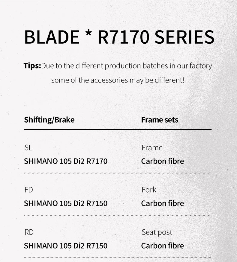 SAVA SLR7 High-End Full Carbon Fiber Road Bike with SHIMAN0 7170 DI2 Kit Competition-Class Road Bike Race Bike