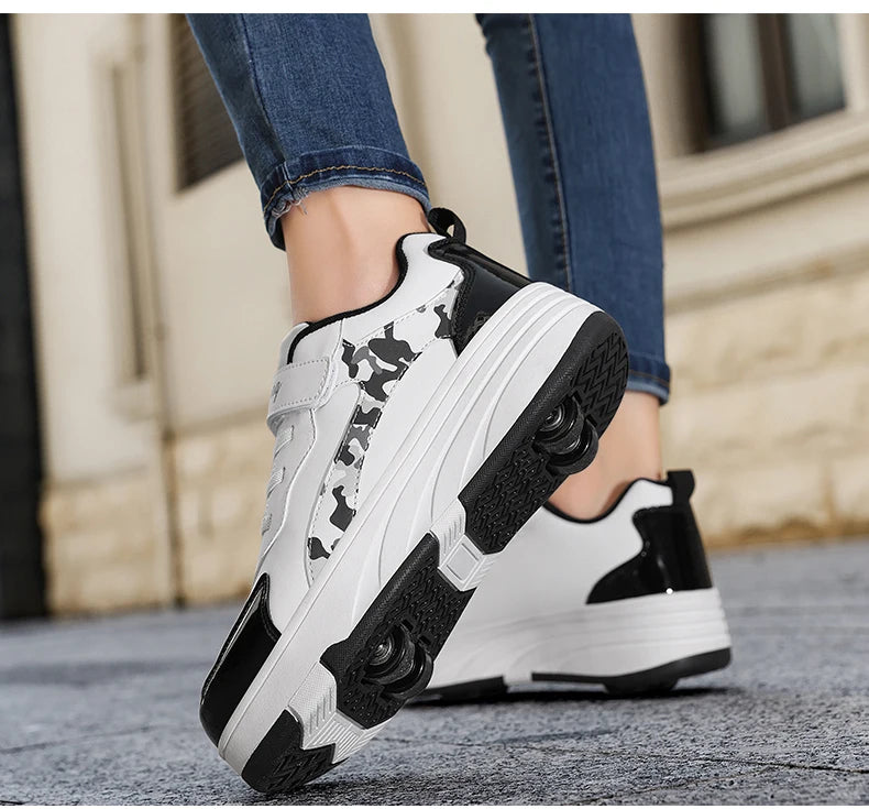 Roller Skate Shoes Kids Snickers With Wheels Children Rollerskates Fashion Outdoor Sports Shoes Girls Boys Gifts For Kids