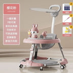 Baby Walker 7-speed Adjustable Music Multi-function Anti-O-leg Anti-rollover Folding Baby Walker for 6-18 Months