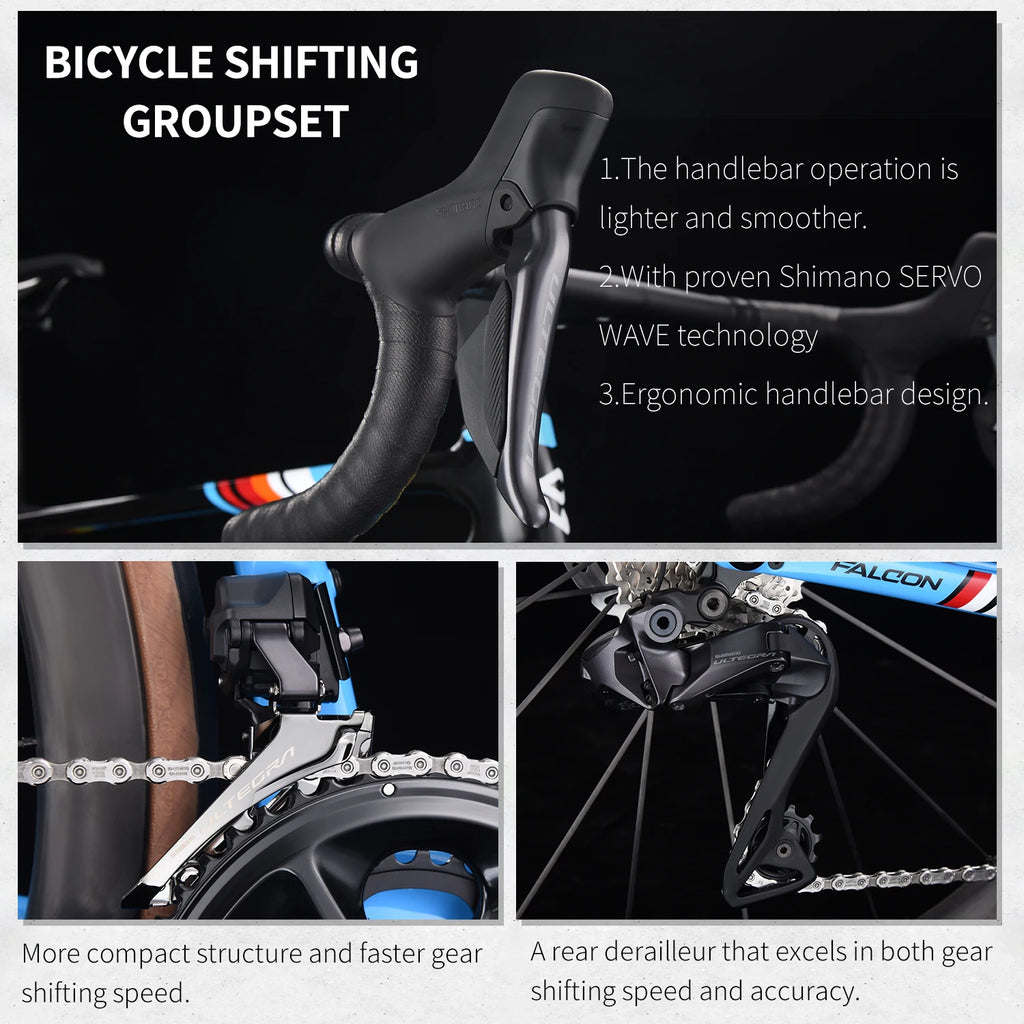 SAVA  Full Carbon Fiber electronic shifting Road Bike with SHIMAN0 ULTEGRA 8170 Di2 Race Class Road Bike 7.2kg