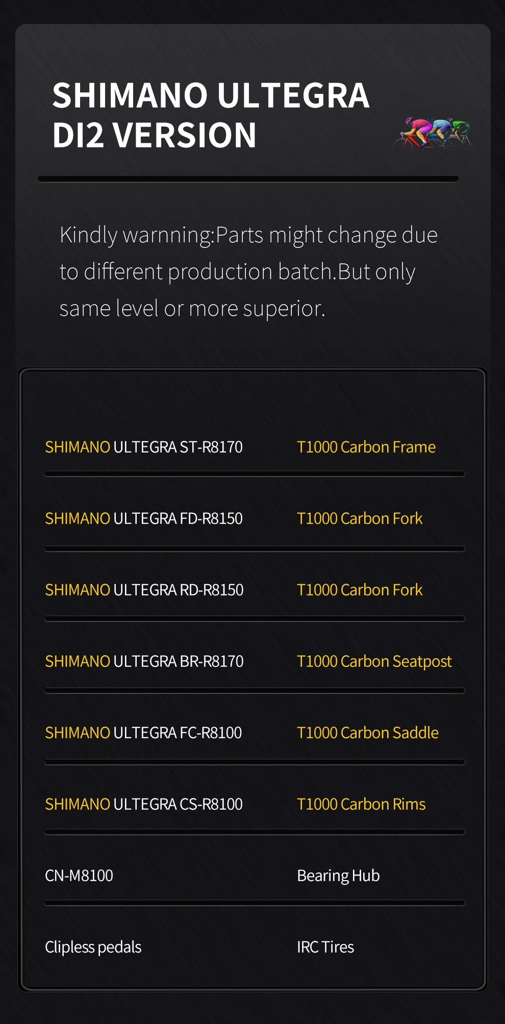 SAVA Dream Maker Full Carbon Road Bike Electronic Shift SHIMAN0 Ultegra 8170 Di2 24-Speed 7.4kg Race Bike