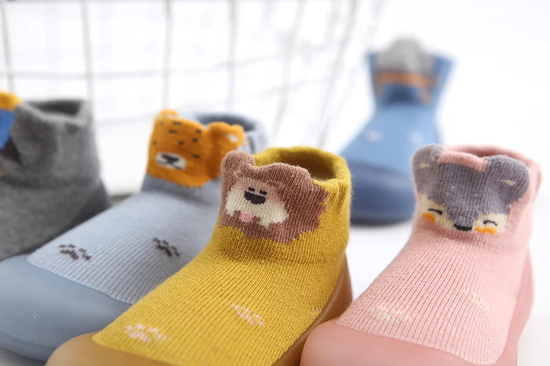 1 Pair Baby Shoes Spring Autumn Cotton Anti-Slip First Shoes Baby Toddler Shoes Cartoon First Walker Kids Soft Rubber Sole Shoe