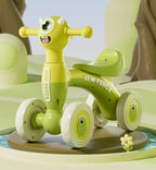 Baby Cartoon Glider Bike Toddler Balance Training 4 Wheels Scooter Outdoor Ride on Toys Baby Walker Gifts for Children Aged 1-3