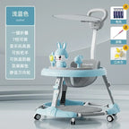 Baby Walker 7-speed Adjustable Music Multi-function Anti-O-leg Anti-rollover Folding Baby Walker for 6-18 Months