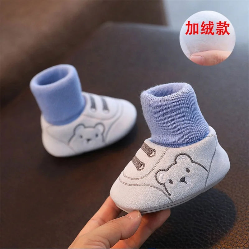 Baby Socks Shoes Infant Cute Cartoon Kids Boy Shoes Soft Rubber Sole Child Floor Sneaker Baby Girls Walker