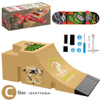 Fingertip Skateboard Children Toys Finger Sports Field Training Props Park Ramp Railings Slope Model Fingertip Skateboard Games