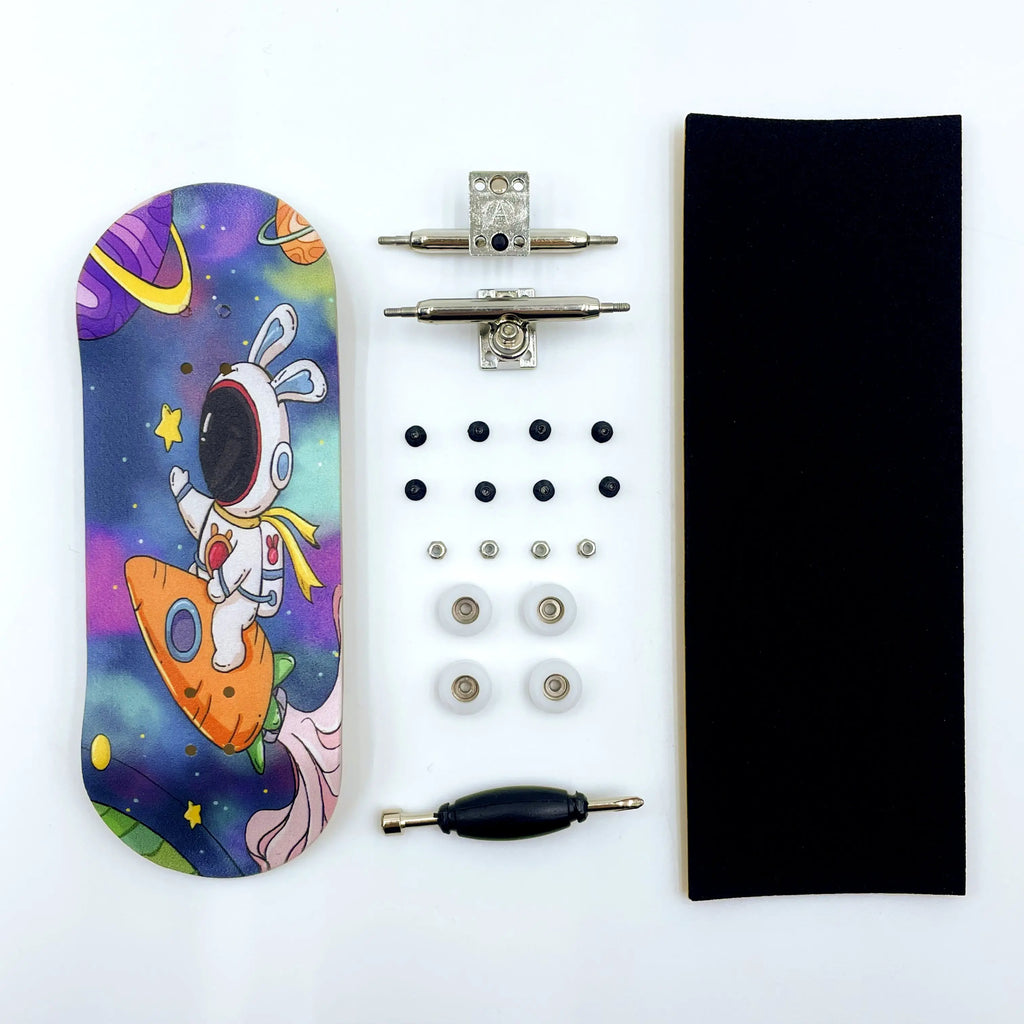 34mm Fingerboard Set Professional Wooden Deck Single Axle Truck CNC Wheels Complete Mini Finger Skateboard