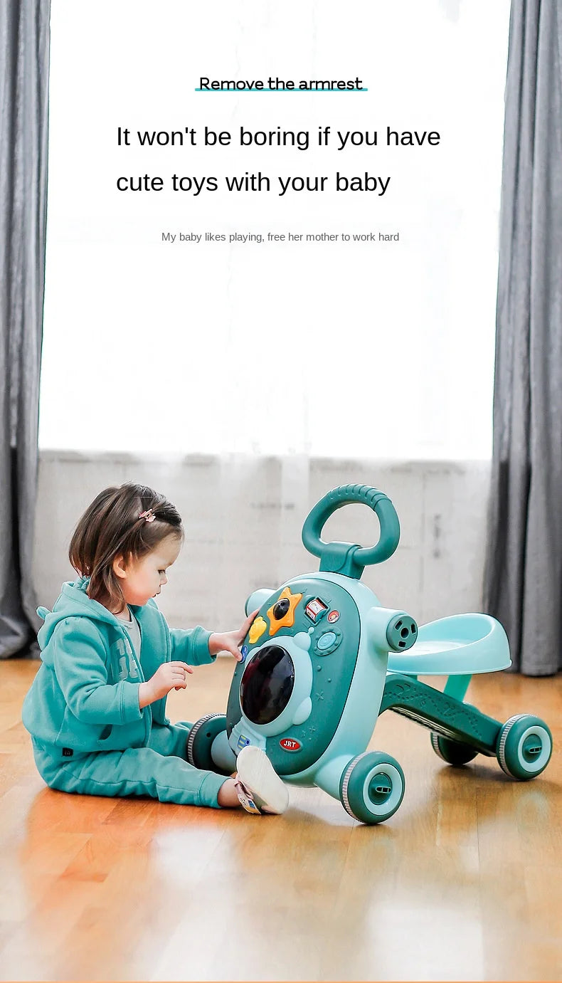 LazyChild Baby Walker Three-In-One Multi-Function Adjustable Children's Stroller Children's Walker Baby Walker DropShipping