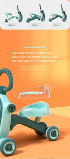 LazyChild Baby Walker Three-In-One Multi-Function Adjustable Children's Stroller Children's Walker Baby Walker DropShipping