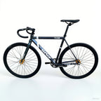 Fixed Gear Bike GRAY TEAM Fixie Bicycle Aluminum Alloy Material Frame With 40mm Rim Height Wheels