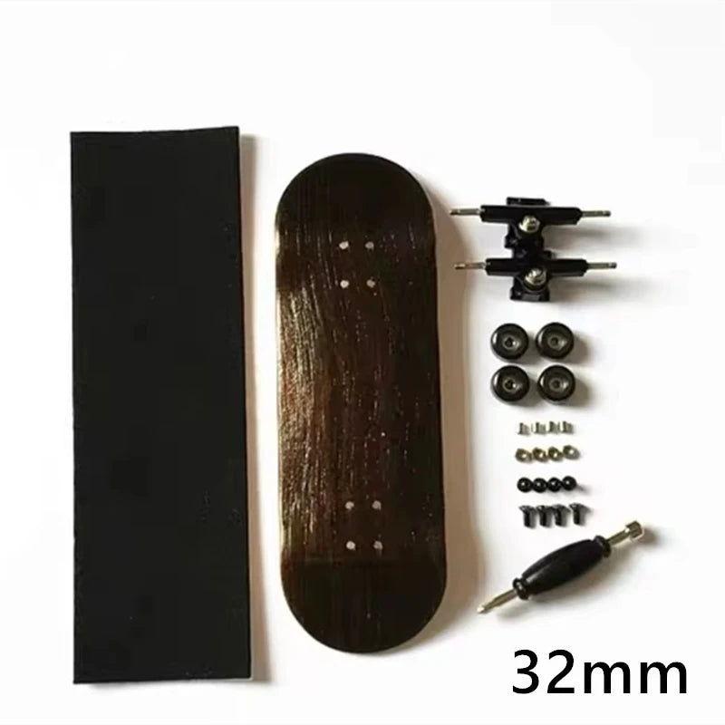 34mm 32mm Maple Wooden Fingerboard Complete Finger Skateboard with Truck and Wheels