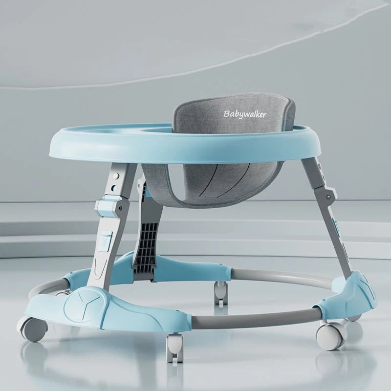 7-speed Adjustable Music Multifunctional Anti Rollover Foldable Walker for Babies Aged 6-18 Months Regular Wheel Plate Style