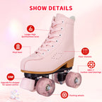 Pink Purple Blue Women Double Row Roller Skates Leather Breathable 4 wheel Sliding Skating Rollers sneakers size 31 32 33 34 35
