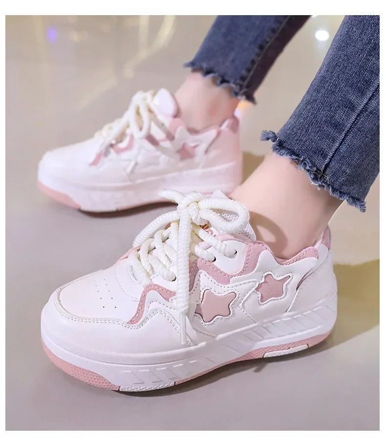 Removable Pulley Skate Skating Roller Skate Shoes for Boys Girls Upgraded Speed Sneakers with 4-Wheels for Kids Racing Skates