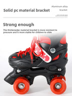 Children's New Flashing Double Row Four-Wheel Shoes Boys and Girls Ice Skates Children's Roller Shoes