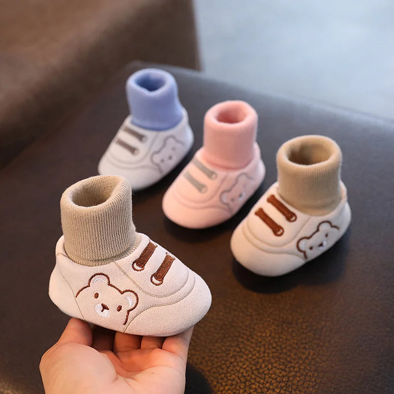 Baby Socks Shoes Infant Cute Cartoon Kids Boy Shoes Soft Rubber Sole Child Floor Sneaker Baby Girls Walker