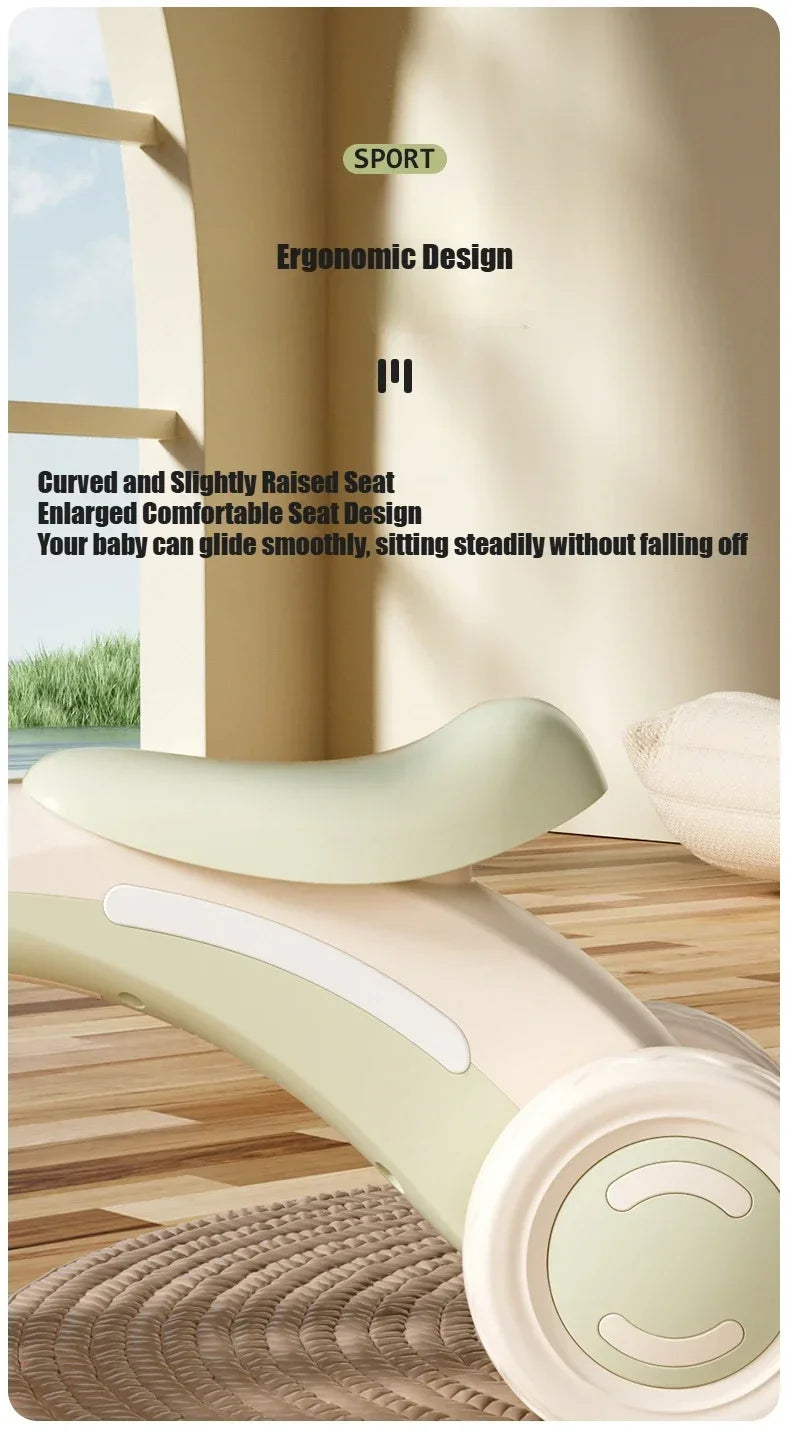 Riding Toy Balance Bike Silent Glider Learning Walker Children's Training Riding Belt Safety Wheel Indoor Outdoor Birthday Gift