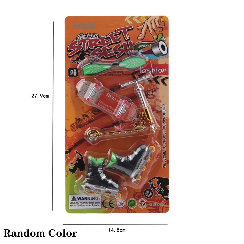Roller Skates Scooter Finger Skateboard Bike Indoor Home Toys For Tech Deck Ramp Venue Combination Set Children