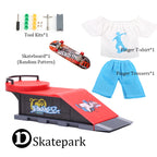 DIY Finger Skatepark 6-in-1 Set Professional Tech Practice Deck Platform Stunt Finger Skateboard Assemble Ramp Park Kits Toys
