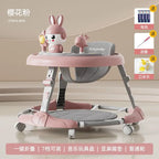 Baby Walker 7-speed Adjustable Music Multi-function Anti-O-leg Anti-rollover Folding Baby Walker for 6-18 Months