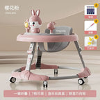 Baby Walker 7-speed Adjustable Music Multi-function Anti-O-leg Anti-rollover Folding Baby Walker for 6-18 Months