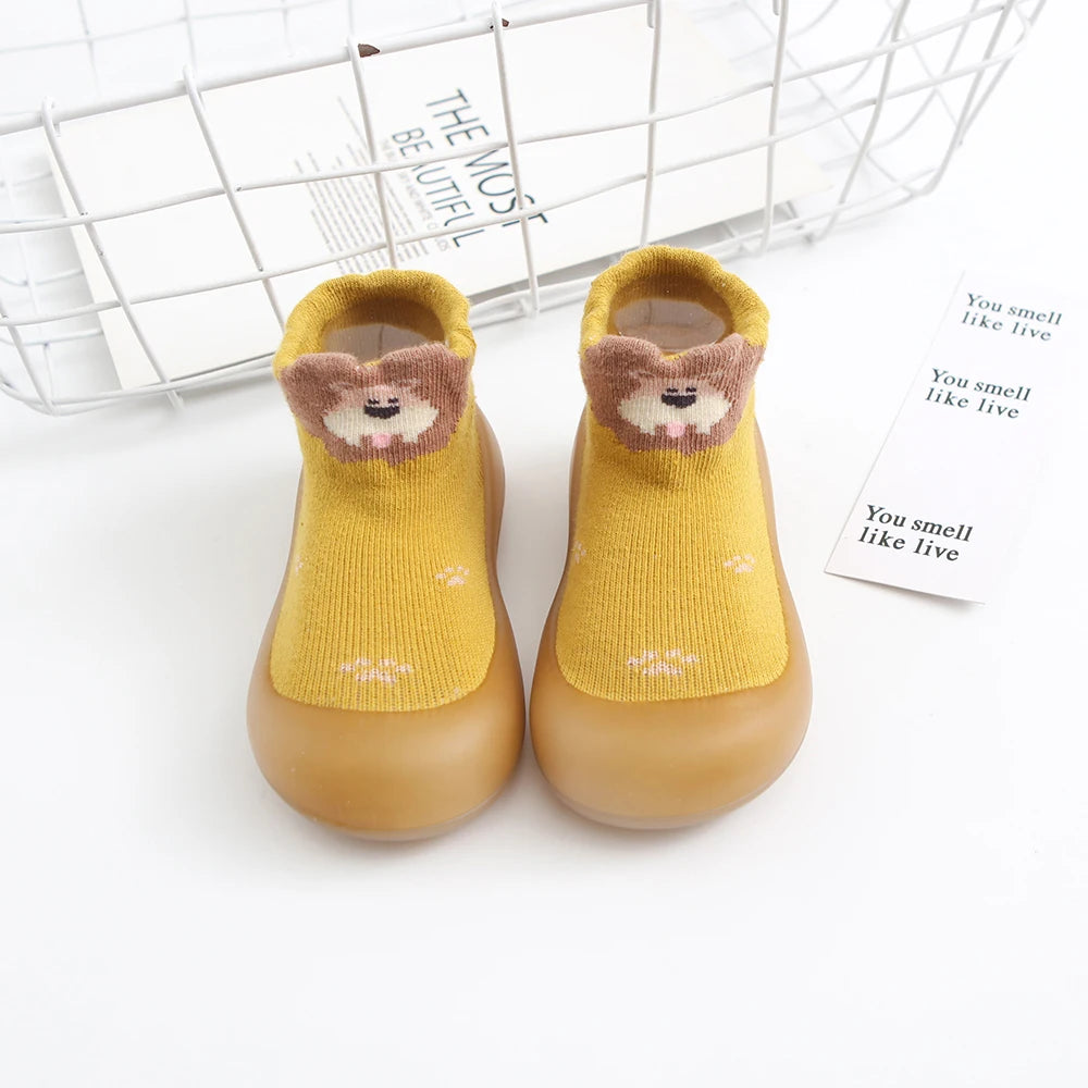 1 Pair Baby Shoes Spring Autumn Cotton Anti-Slip First Shoes Baby Toddler Shoes Cartoon First Walker Kids Soft Rubber Sole Shoe