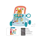 Baby Walker Toy Infant Music Learning Walking Trainer Anti-Tip Multifunctional Push Assist Wheels Activity Stroller for Toddlers