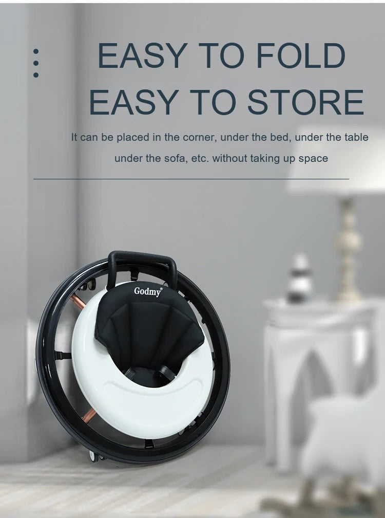 5-18M Baby Walker With Wheels Baby Toddler Foldable Multifunctional Anti-Rolling Anti-O-Leg Walker Height Adjustable Seat