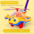 Children's Baby Walker Hand Push Airplane Toy Boys Girls Learning To Walk Infant Step Stool Stall Toy Baby Carrier