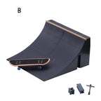 Finger Skateboard Skatepark Mini Ramp Skateboarding with Metal Wheels Finger Teck Toys for Finger Sport Game