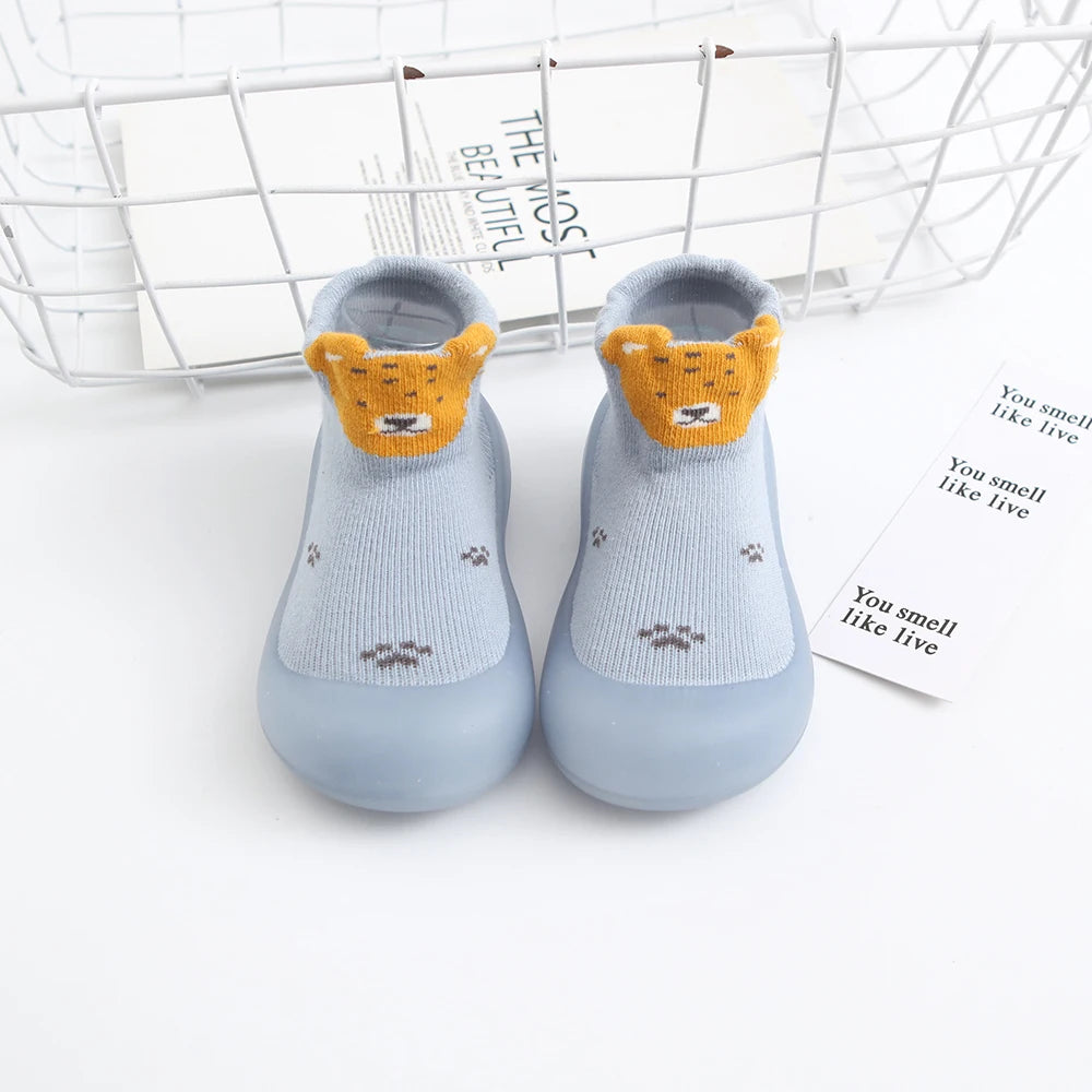 1 Pair Baby Shoes Spring Autumn Cotton Anti-Slip First Shoes Baby Toddler Shoes Cartoon First Walker Kids Soft Rubber Sole Shoe