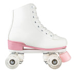 size 32-40 White Roller Skates for Women PU Leather Sneakers Flash Wheels Shoes for Beginners Teens for Woman Girls Boys Adult