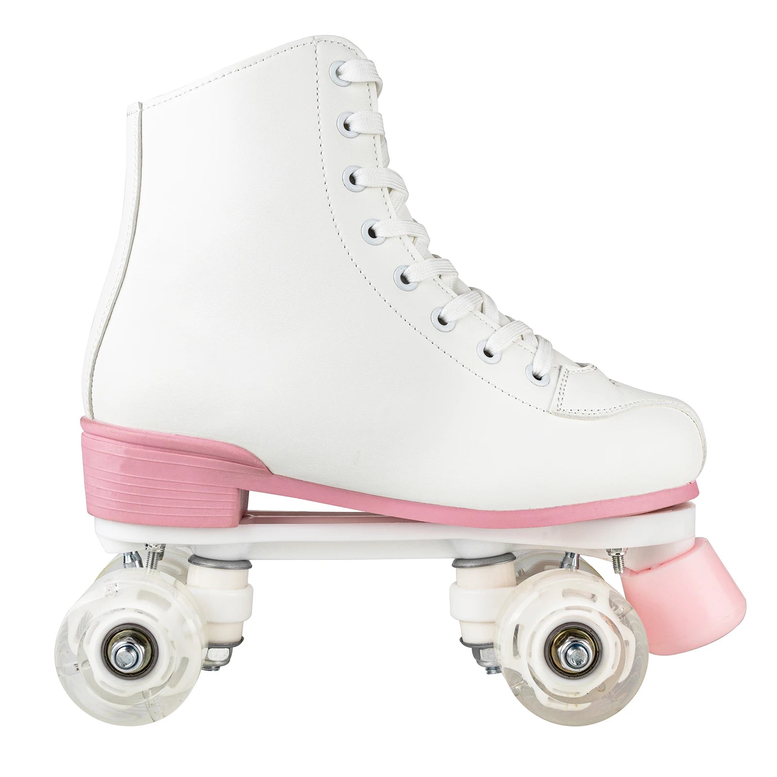 size 32-40 White Roller Skates for Women PU Leather Sneakers Flash Wheels Shoes for Beginners Teens for Woman Girls Boys Adult