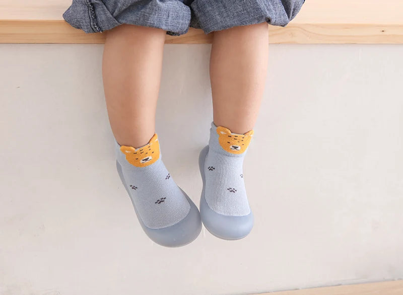 1 Pair Baby Shoes Spring Autumn Cotton Anti-Slip First Shoes Baby Toddler Shoes Cartoon First Walker Kids Soft Rubber Sole Shoe
