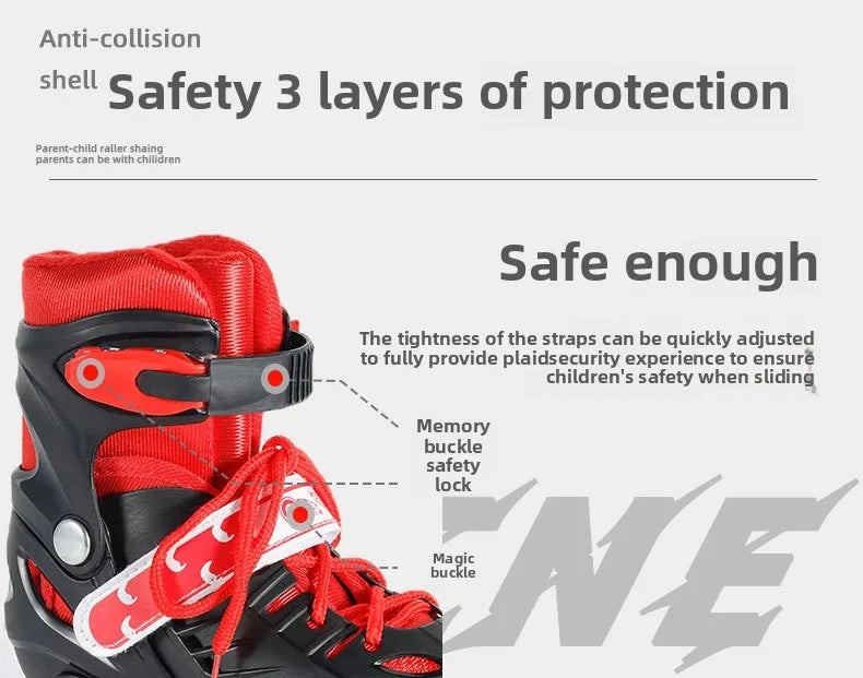 Children's New Flashing Double Row Four-Wheel Shoes Boys and Girls Ice Skates Children's Roller Shoes