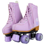 Pink Purple Blue Women Double Row Roller Skates Leather Breathable 4 wheel Sliding Skating Rollers sneakers size 31 32 33 34 35
